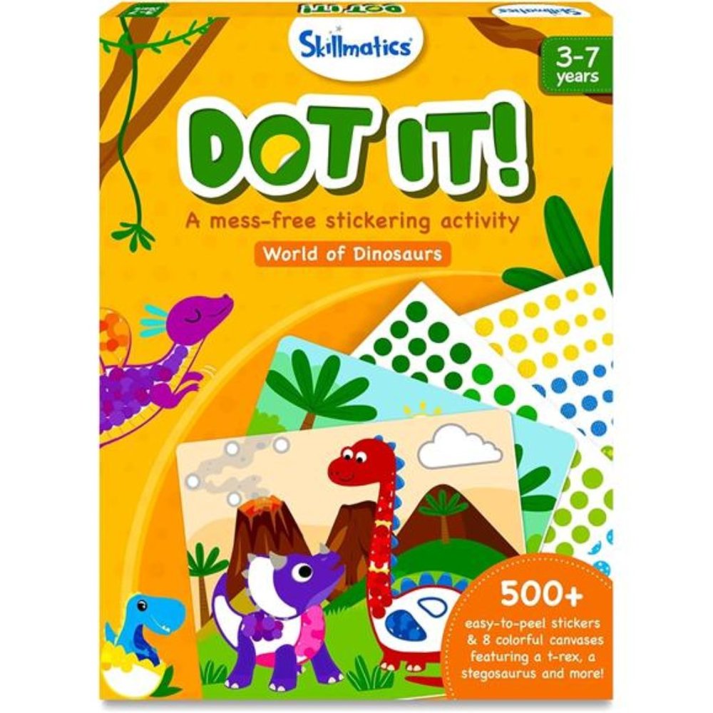 Art Activity - Dot It Dinosaurs, No Mess Sticker Art for Kids, Craft Kits, DIY